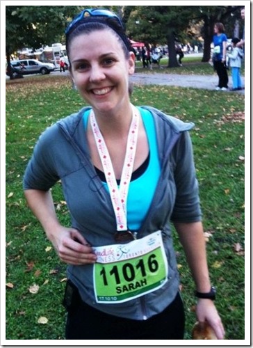 5K race finish line celebration